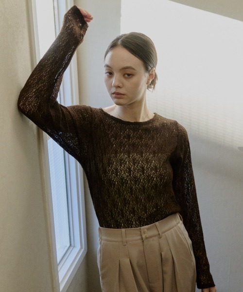nuance sheer tops/ニュアンスシアートップス（Tシャツ/カットソー