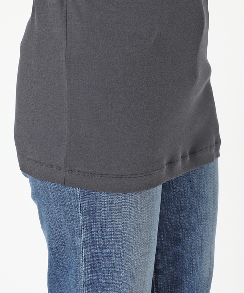 Spick & Span（スピックアンドスパン）の「《追加3》シアーボートネックプルオーバー（Tシャツ/カットソー・レディース・チャコールグレー/ホワイト・FREE）」の12枚目の写真