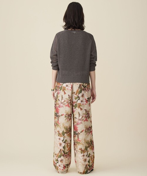 自由区(ジユウク)の「ボタニカルプリントドロスト パンツ(その他パンツ・レディース・ベージュ系6/ピーコックグリーン系6・40/38/36)」の5枚目の写真