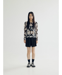 BOMNAL BOUTIQUE（ボムナルブティック）の「ブラシパターンTシャツ _ シースルーブラック（Tシャツ/カットソー）」