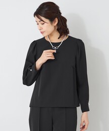デュアルストレッチバックレース ブラウス