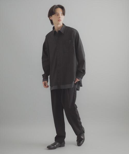 SENSE OF PLACE by URBAN RESEARCH(センスオブプレイスバイアーバンリサーチ)の「レイヤードレギュラーカラーシャツ(シャツ/ブラウス・メンズ・ライトブルー/チャコールグレー/ホワイト・MEDIUM/LARGE)」の4枚目の写真