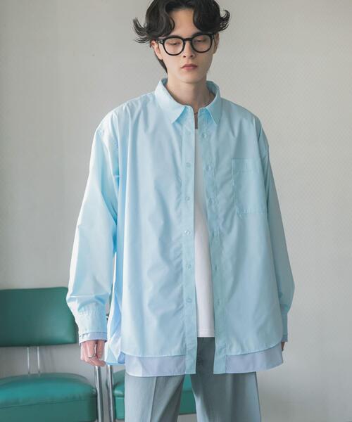 SENSE OF PLACE by URBAN RESEARCH(センスオブプレイスバイアーバンリサーチ)の「レイヤードレギュラーカラーシャツ(シャツ/ブラウス・メンズ・ライトブルー/チャコールグレー/ホワイト・MEDIUM/LARGE)」の12枚目の写真