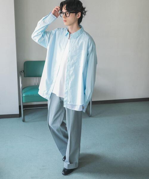 SENSE OF PLACE by URBAN RESEARCH(センスオブプレイスバイアーバンリサーチ)の「レイヤードレギュラーカラーシャツ(シャツ/ブラウス・メンズ・ライトブルー/チャコールグレー/ホワイト・MEDIUM/LARGE)」の13枚目の写真