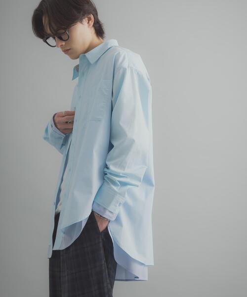 SENSE OF PLACE by URBAN RESEARCH(センスオブプレイスバイアーバンリサーチ)の「レイヤードレギュラーカラーシャツ(シャツ/ブラウス・メンズ・ライトブルー/チャコールグレー/ホワイト・MEDIUM/LARGE)」の17枚目の写真