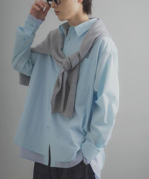 SENSE OF PLACE by URBAN RESEARCH(センスオブプレイスバイアーバンリサーチ)の「レイヤードレギュラーカラーシャツ(シャツ/ブラウス・メンズ・ライトブルー/チャコールグレー/ホワイト・MEDIUM/LARGE)」の18枚目の写真