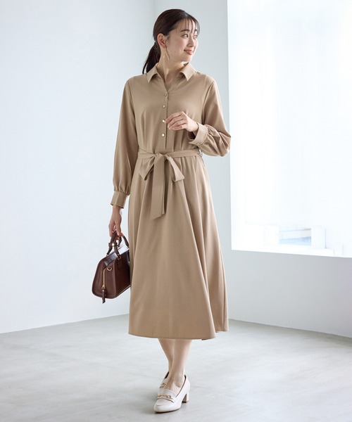 セール】リボンシャツワンピース（シャツワンピース）｜ROPE' PICNIC