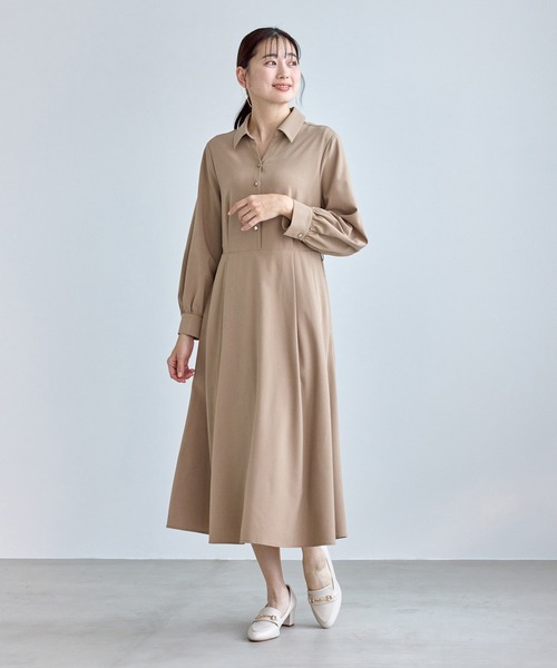 ROPE' PICNIC(ロペピクニック)の「リボンシャツワンピース(シャツワンピース・レディース・ベージュ/ネイビー・M/S/L)」の13枚目の写真