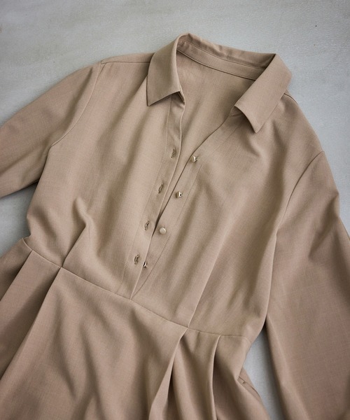 ROPE' PICNIC(ロペピクニック)の「リボンシャツワンピース(シャツワンピース・レディース・ベージュ/ネイビー・M/S/L)」の10枚目の写真