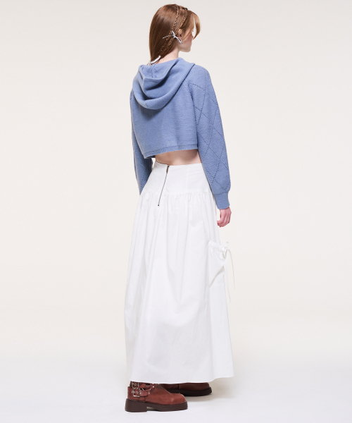 ETMON（エトモン）の「Shirring Pocket Long Skirt, Ivory（スカート・レディース・その他・S/M）」の2枚目の写真
