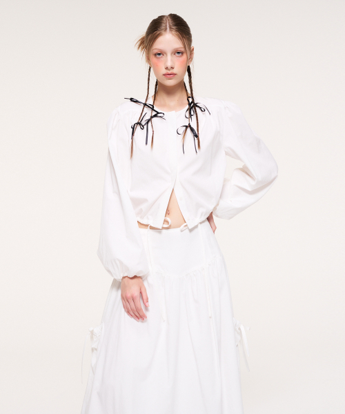 ETMON（エトモン）の「Shirring Pocket Long Skirt, Ivory（スカート・レディース・その他・S/M）」の4枚目の写真