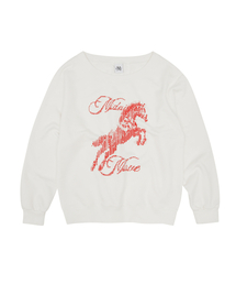 Midnight Move | horse mtm (white)(スウェット)