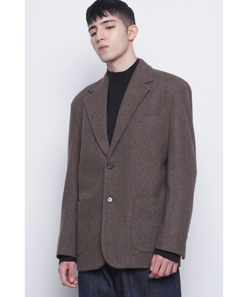 THE-ABON（エイボン）の「M08 bos wool knit jacket brown（テーラードジャケット・メンズ・ブラウン・M/L）」の6枚目の写真