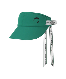 CHALLENGER（チャレンジャー）の「レディースストライプトリミングリボンポイントバンディングサンキャップグリーン（サンバイザー）」