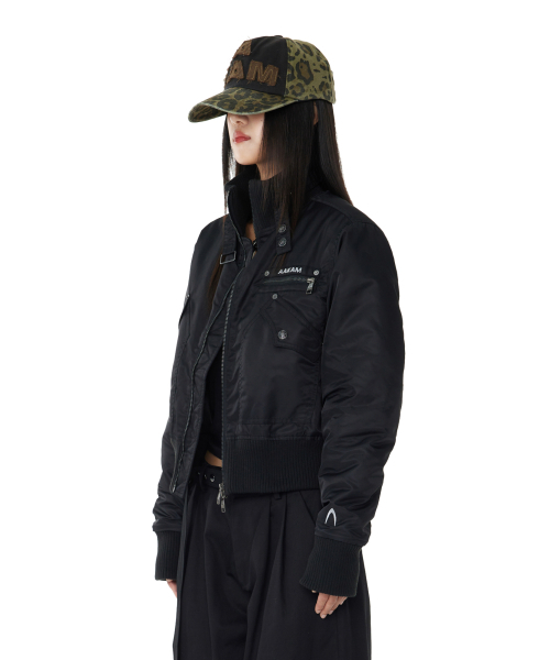 High-Neck Bomber Jacket (Black)（ブルゾン）｜AAKAM（アーカム）の