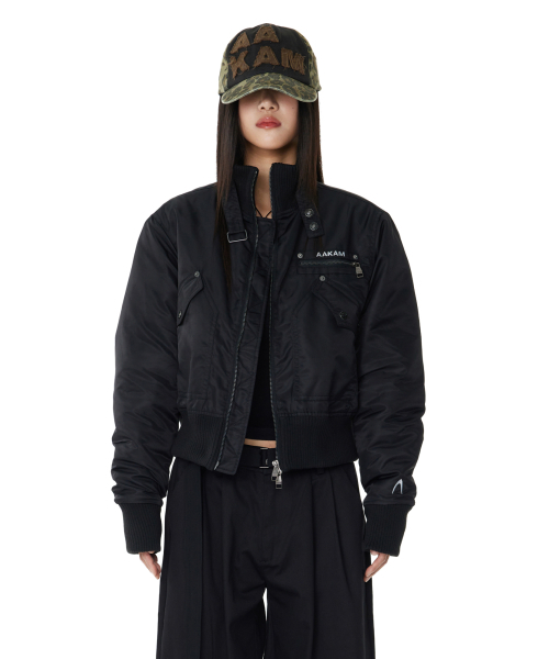 High-Neck Bomber Jacket (Black)（MA-1）｜AAKAM（アーカム）の