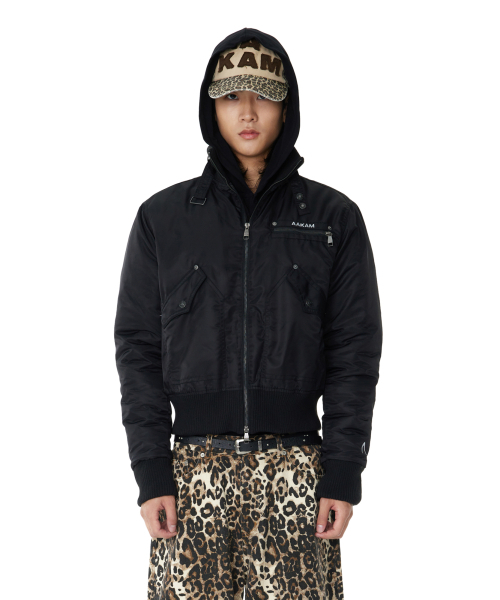 High-Neck Bomber Jacket (Black)（MA-1）｜AAKAM（アーカム）の