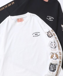 SITRY（シトリー）の「Animal Sleeve Print T-Shirt/アニマル 袖プリント オーバーサイズ 長袖Tシャツ ロンT レディース メンズ（Tシャツ/カットソー）」