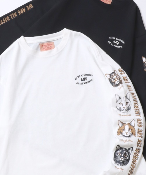 SITRY(シトリー)の「Animal Sleeve Print T-Shirt/アニマル 袖プリント オーバーサイズ 長袖Tシャツ ロンT レディース メンズ(Tシャツ/カットソー・メンズ・チャコール/オートミール/ホワイト系その他/ホワイト/ベージュ系その他2/ベージュ系その他/ブラック系その他2/グレー系その他/ブラック/ホワイト系その他2/ブラック系その他/グレー系その他2・M/LL/L)」の3枚目の写真