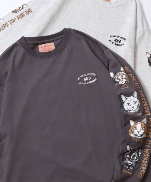 SITRY(シトリー)の「Animal Sleeve Print T-Shirt/アニマル 袖プリント オーバーサイズ 長袖Tシャツ ロンT レディース メンズ(Tシャツ/カットソー・メンズ・チャコール/オートミール/ホワイト系その他/ホワイト/ベージュ系その他2/ベージュ系その他/ブラック系その他2/グレー系その他/ブラック/ホワイト系その他2/ブラック系その他/グレー系その他2・M/LL/L)」の9枚目の写真