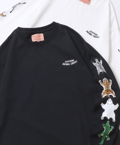 SITRY(シトリー)の「Animal Sleeve Print T-Shirt/アニマル 袖プリント オーバーサイズ 長袖Tシャツ ロンT レディース メンズ(Tシャツ/カットソー・メンズ・チャコール/オートミール/ホワイト系その他/ホワイト/ベージュ系その他2/ベージュ系その他/ブラック系その他2/グレー系その他/ブラック/ホワイト系その他2/ブラック系その他/グレー系その他2・M/LL/L)」の7枚目の写真