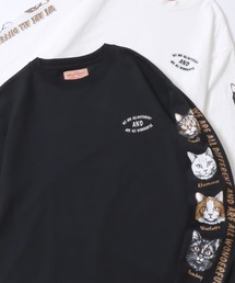 SITRY(�V�g���[)��Animal Sleeve Print T-Shirt/�A�j�}�� ���v�����g �I�[�o�[�T�C�Y ����T�V���c ����T ���f�B�[�X �����Y(T�V���c/�J�b�g�\�[)