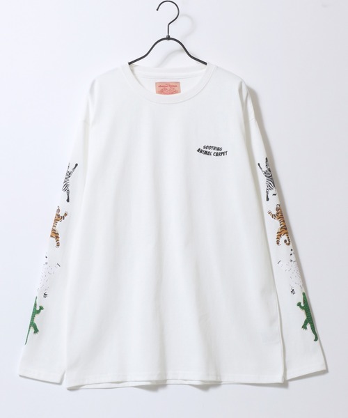 SITRY(シトリー)の「Animal Sleeve Print T-Shirt/アニマル 袖プリント オーバーサイズ 長袖Tシャツ ロンT レディース メンズ(Tシャツ/カットソー・メンズ・チャコール/オートミール/ホワイト系その他/ホワイト/ベージュ系その他2/ベージュ系その他/ブラック系その他2/グレー系その他/ブラック/ホワイト系その他2/ブラック系その他/グレー系その他2・M/LL/L)」の19枚目の写真