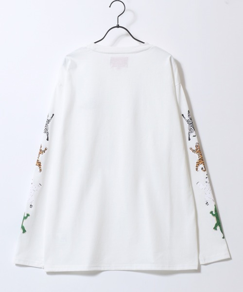 SITRY(シトリー)の「Animal Sleeve Print T-Shirt/アニマル 袖プリント オーバーサイズ 長袖Tシャツ ロンT レディース メンズ(Tシャツ/カットソー・メンズ・チャコール/オートミール/ホワイト系その他/ホワイト/ベージュ系その他2/ベージュ系その他/ブラック系その他2/グレー系その他/ブラック/ホワイト系その他2/ブラック系その他/グレー系その他2・M/LL/L)」の20枚目の写真