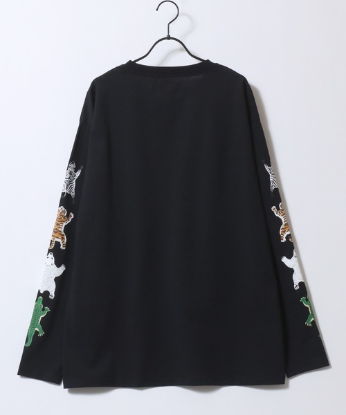 SITRY(シトリー)の「Animal Sleeve Print T-Shirt/アニマル 袖プリント オーバーサイズ 長袖Tシャツ ロンT レディース メンズ(Tシャツ/カットソー・メンズ・チャコール/オートミール/ホワイト系その他/ホワイト/ベージュ系その他2/ベージュ系その他/ブラック系その他2/グレー系その他/ブラック/ホワイト系その他2/ブラック系その他/グレー系その他2・M/LL/L)」の22枚目の写真