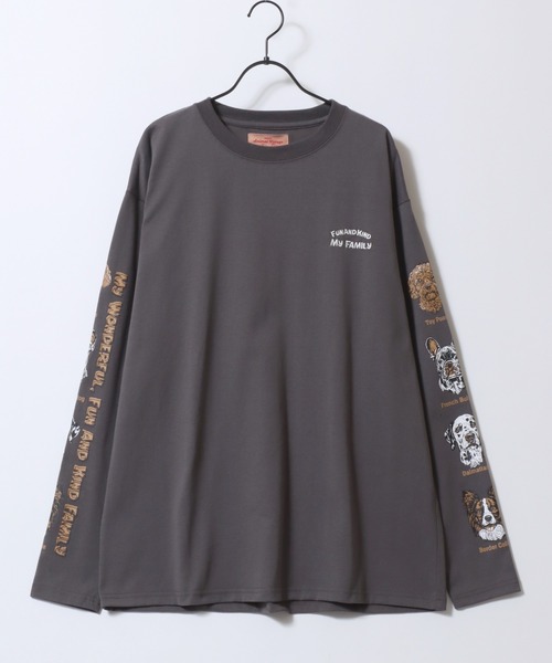 SITRY(シトリー)の「Animal Sleeve Print T-Shirt/アニマル 袖プリント オーバーサイズ 長袖Tシャツ ロンT レディース メンズ(Tシャツ/カットソー・メンズ・チャコール/オートミール/ホワイト系その他/ホワイト/ベージュ系その他2/ベージュ系その他/ブラック系その他2/グレー系その他/ブラック/ホワイト系その他2/ブラック系その他/グレー系その他2・M/LL/L)」の13枚目の写真