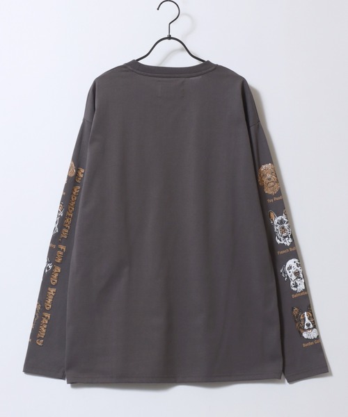 SITRY(シトリー)の「Animal Sleeve Print T-Shirt/アニマル 袖プリント オーバーサイズ 長袖Tシャツ ロンT レディース メンズ(Tシャツ/カットソー・メンズ・チャコール/オートミール/ホワイト系その他/ホワイト/ベージュ系その他2/ベージュ系その他/ブラック系その他2/グレー系その他/ブラック/ホワイト系その他2/ブラック系その他/グレー系その他2・M/LL/L)」の14枚目の写真