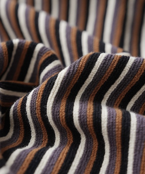 reca（レカ）の「パイル配色ボーダーナロースカート（スカート・レディース・ブラウン/アイボリー・FREE）」の18枚目の写真