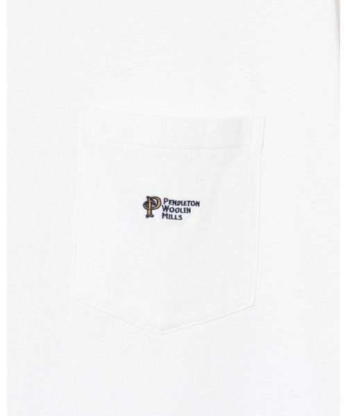 PENDLETON(ペンドルトン)の「ロゴEMB・ポケット・ティ(Tシャツ/カットソー・メンズ・ブラック/杢グレー/オフホワイト/ミント/コーラル・SMALL/X-LARGE/LARGE/MEDIUM)」の17枚目の写真