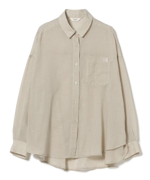 BEAMS HEART(ビームスハート)の「ボイル シャンブレー シャツ(シャツ/ブラウス・レディース・ベージュ/グレー/ピンク/イエロー・FREE)」の3枚目の写真