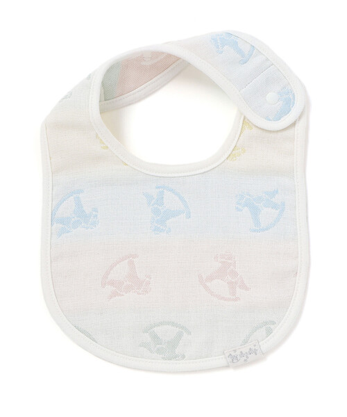 SLAP SLIP BABY(スラップスリップベビー)の「【お揃い】コットンクマ木馬総柄3重ガーゼスタイベビー(スタイ/よだれかけ・キッズ・イエロー系その他・FREE)」の5枚目の写真