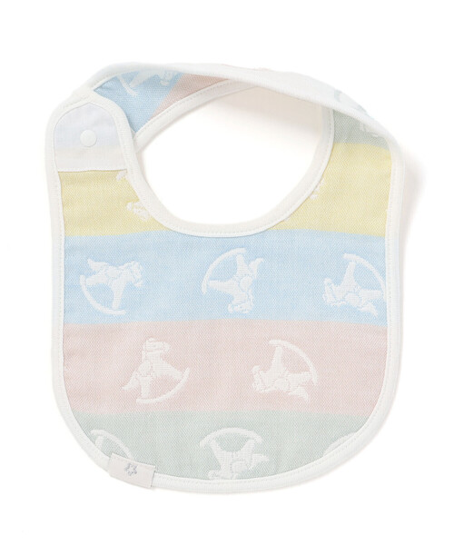 SLAP SLIP BABY(スラップスリップベビー)の「【お揃い】コットンクマ木馬総柄3重ガーゼスタイベビー(スタイ/よだれかけ・キッズ・イエロー系その他・FREE)」の6枚目の写真