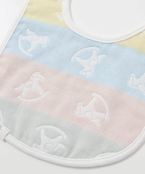 SLAP SLIP BABY(スラップスリップベビー)の「【お揃い】コットンクマ木馬総柄3重ガーゼスタイベビー(スタイ/よだれかけ・キッズ・イエロー系その他・FREE)」の10枚目の写真