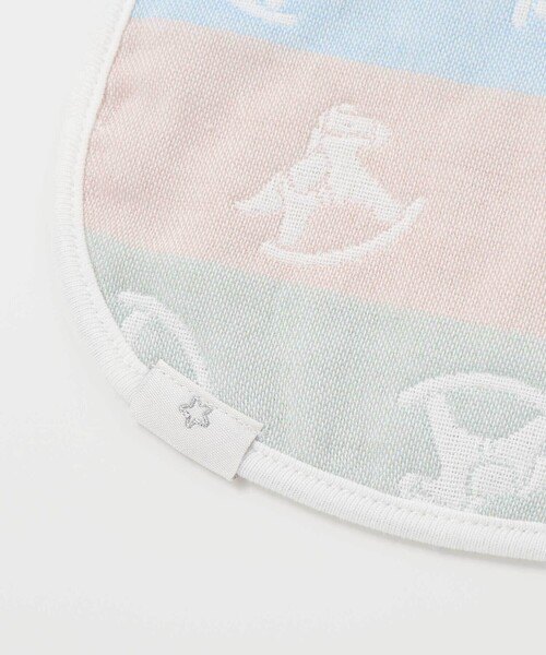 SLAP SLIP BABY(スラップスリップベビー)の「【お揃い】コットンクマ木馬総柄3重ガーゼスタイベビー(スタイ/よだれかけ・キッズ・イエロー系その他・FREE)」の11枚目の写真