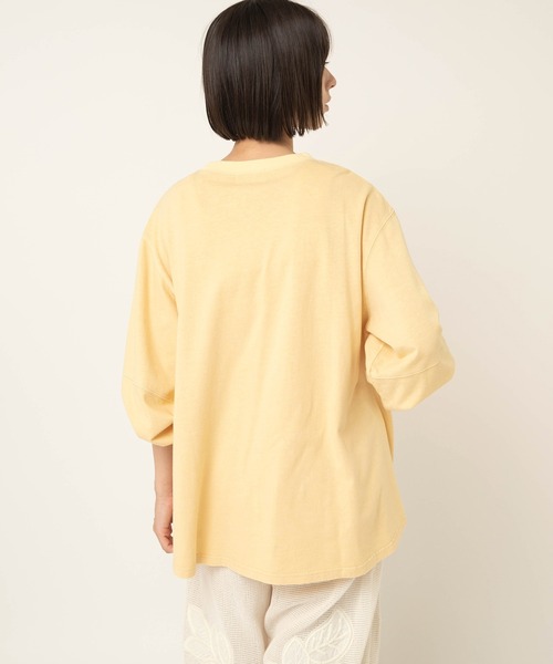 RNA-N（アールエヌエーエヌ）の「M2629 HEMP COTTONプルオーバー（Tシャツ/カットソー・レディース・キナリ/イエロー/スミクロ・FREE）」の12枚目の写真