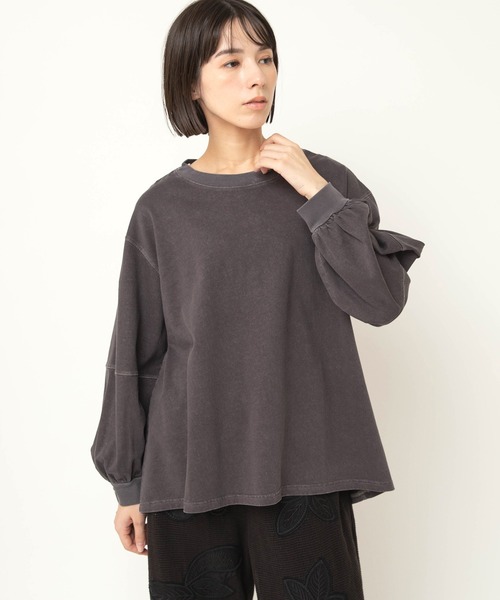 RNA-N（アールエヌエーエヌ）の「M2629 HEMP COTTONプルオーバー（Tシャツ/カットソー・レディース・キナリ/イエロー/スミクロ・FREE）」の6枚目の写真