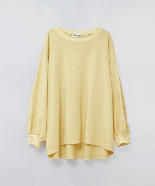 RNA-N（アールエヌエーエヌ）の「M2629 HEMP COTTONプルオーバー（Tシャツ/カットソー・レディース・キナリ/イエロー/スミクロ・FREE）」の13枚目の写真