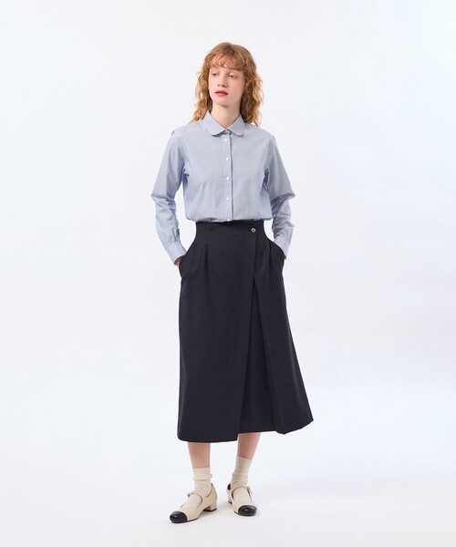 MACKINTOSH PHILOSOPHY(マッキントッシュ フィロソフィー)の「ラウンドカラーベーシックシャツ(シャツ/ブラウス・レディース・ベージュ/ライトブルー/ブルー系その他2・36/38)」の15枚目の写真