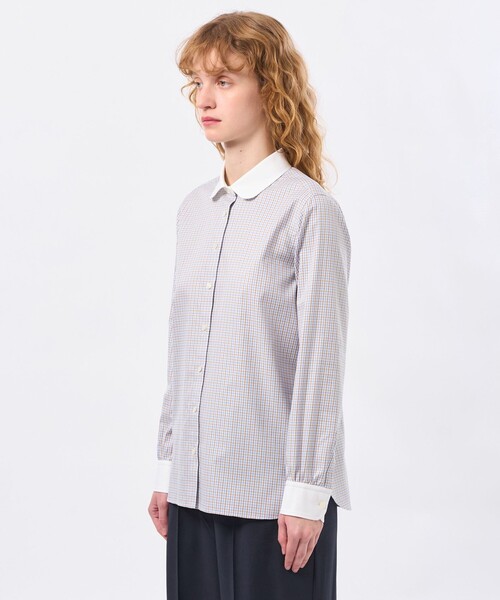 MACKINTOSH PHILOSOPHY(マッキントッシュ フィロソフィー)の「ラウンドカラーベーシックシャツ(シャツ/ブラウス・レディース・ベージュ/ライトブルー/ブルー系その他2・36/38)」の11枚目の写真