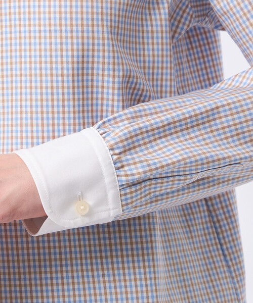 MACKINTOSH PHILOSOPHY(マッキントッシュ フィロソフィー)の「ラウンドカラーベーシックシャツ(シャツ/ブラウス・レディース・ベージュ/ライトブルー/ブルー系その他2・36/38)」の9枚目の写真
