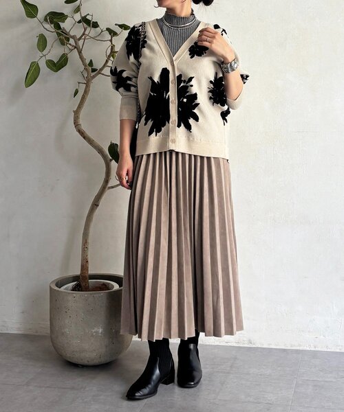 un dix cors（アンディコール）の「花柄カーディガン（カーディガン/ボレロ・レディース・ホワイト系その他/ブラック/グレー・FREE）」の13枚目の写真