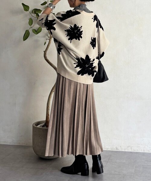 un dix cors（アンディコール）の「花柄カーディガン（カーディガン/ボレロ・レディース・ホワイト系その他/ブラック/グレー・FREE）」の16枚目の写真