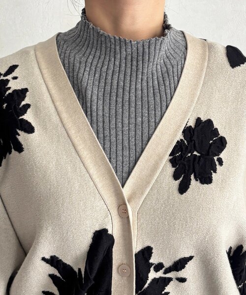 un dix cors（アンディコール）の「花柄カーディガン（カーディガン/ボレロ・レディース・ホワイト系その他/ブラック/グレー・FREE）」の20枚目の写真