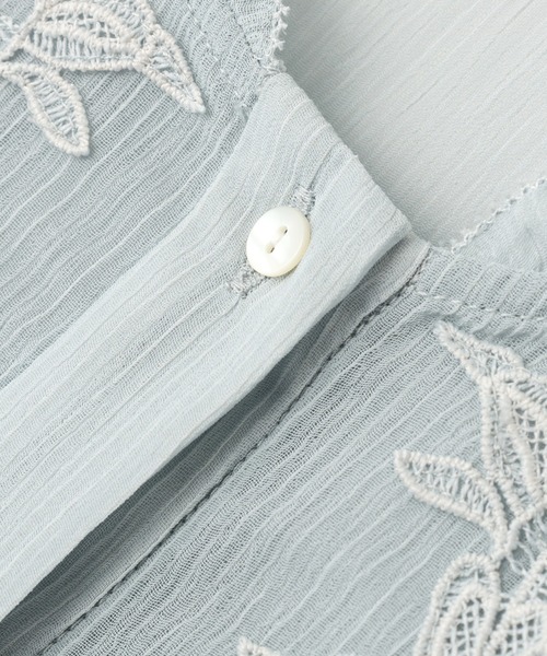 YECCA VECCA（イェッカヴェッカ）の「ラッフルレースブラウス（シャツ/ブラウス・レディース・ミント/ストライプ/ブラック・FREE）」の15枚目の写真