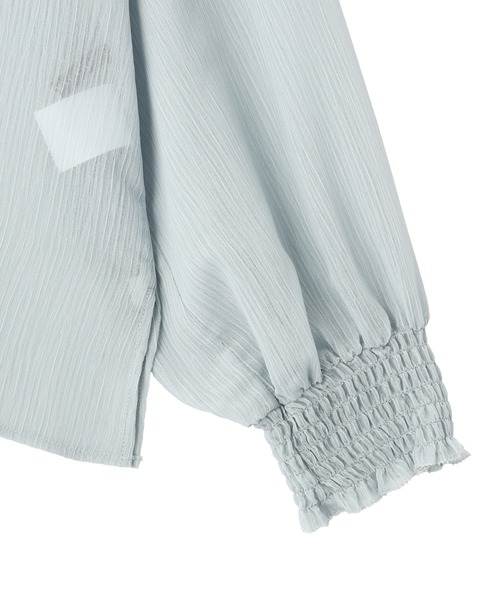 YECCA VECCA（イェッカヴェッカ）の「ラッフルレースブラウス（シャツ/ブラウス・レディース・ミント/ストライプ/ブラック・FREE）」の17枚目の写真