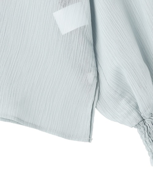 YECCA VECCA（イェッカヴェッカ）の「ラッフルレースブラウス（シャツ/ブラウス・レディース・ミント/ストライプ/ブラック・FREE）」の18枚目の写真